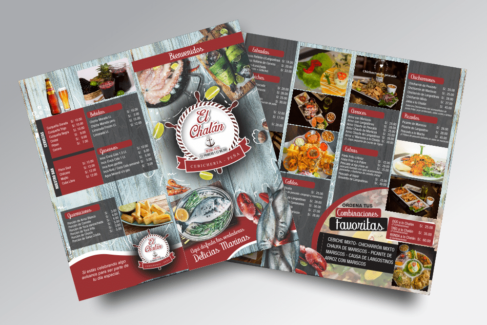 Modern restaurant menu design in Miami