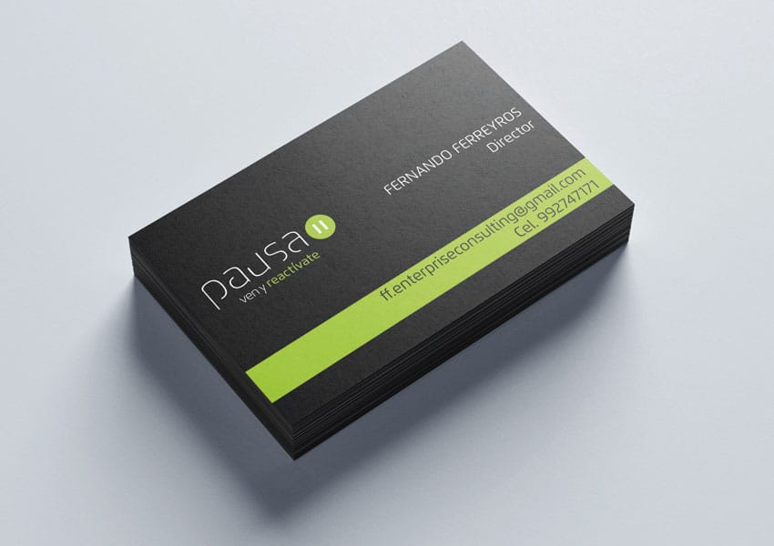 Professional business card design project